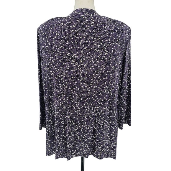 Alex Evenings 2X Jacket & Tank Top Set Purple Glitter Elegant Formal Cocktail - Picture 2 of 10